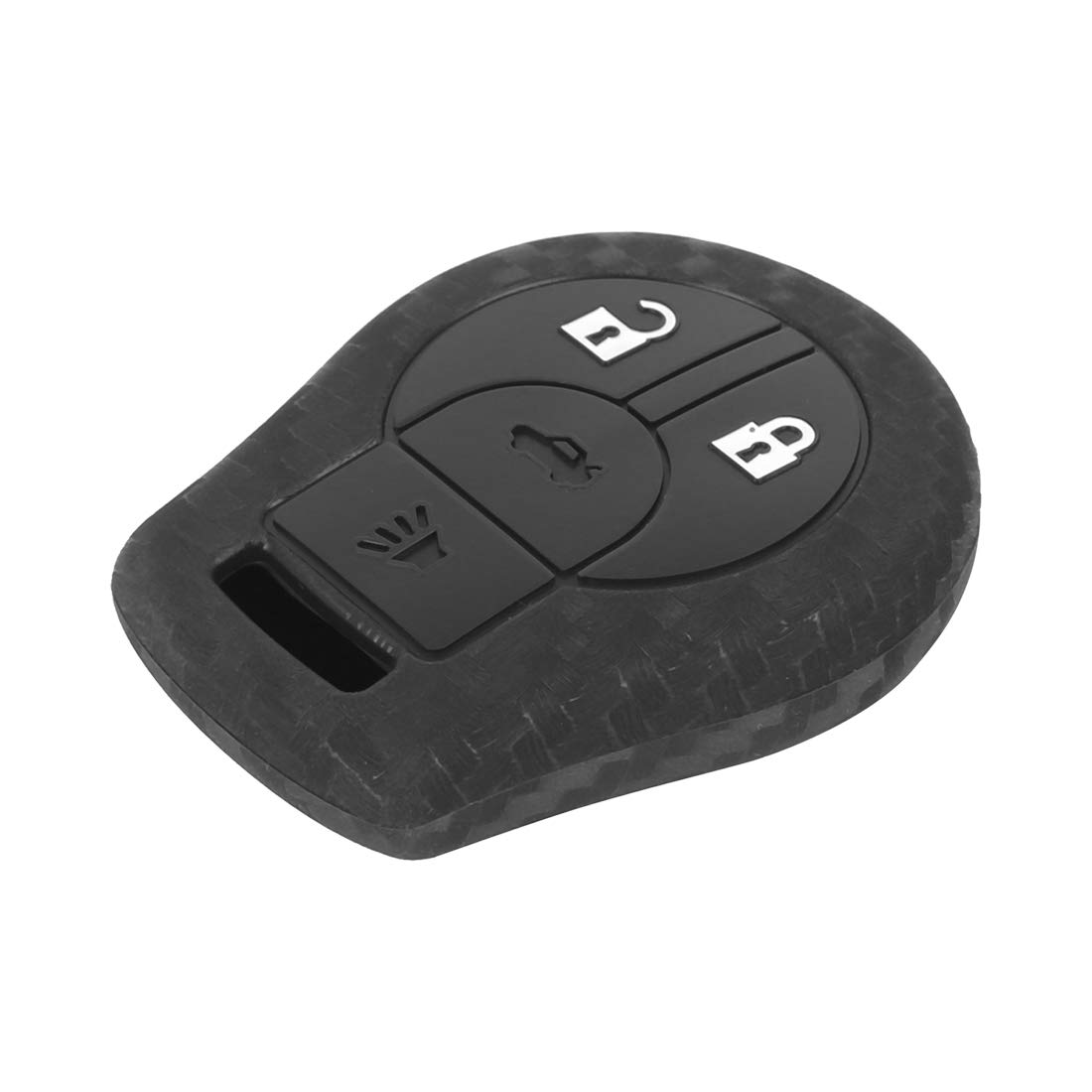 X AUTOHAUX Carbon Fiber Key Fob Cover for Nissan - Durable Protective Case Shell with Stylish Carbon Pattern - Perfect for Everyday Use, Car Enthusiasts & Gift Giving