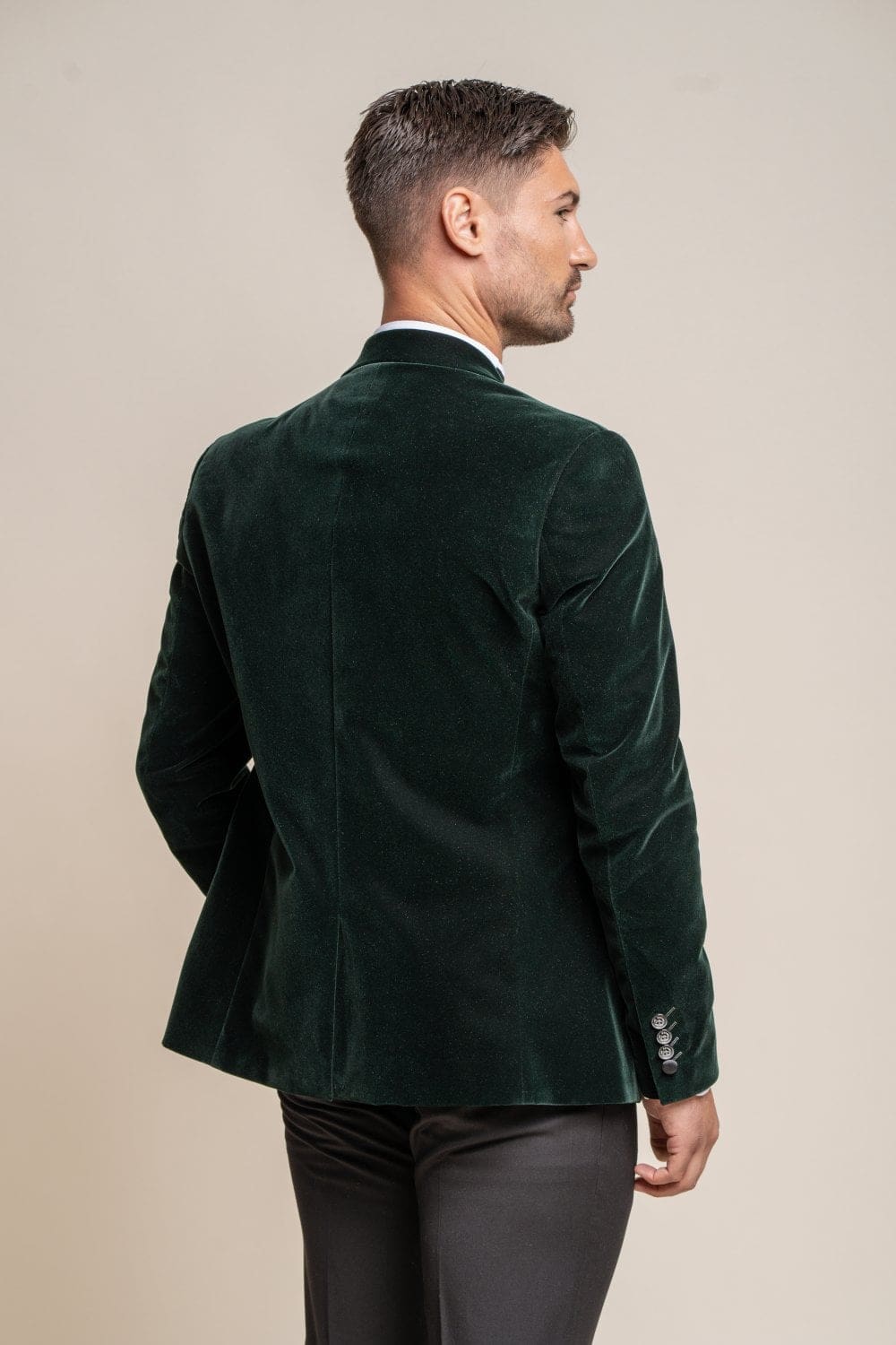 Cavani Rosa Forest Green Slim Fit Velvet Blazer Jacket for Women - Elegant Formal Wear for Office, Parties & Special Occasions