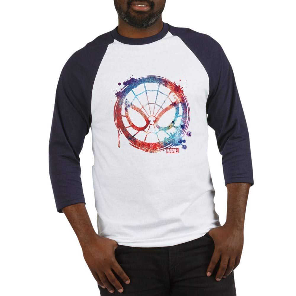 Spider-Man Icon Splatter Baseball T-Shirt - Marvel Superhero Graphic Tee for Men & Women - Perfect for Casual Wear, Cosplay, and Comic Book Fans