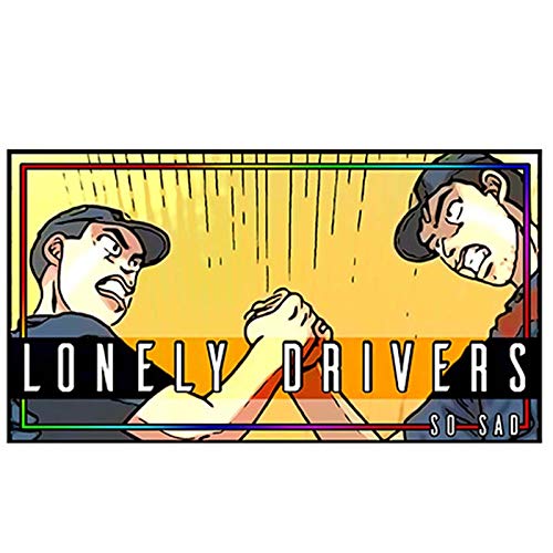 EARLFAMILY 5.1'' Lonely Drivers Initial-D Slap Sticker - Cartoon Car Styling Decal for Windows & Bumpers - Funny Car Accessories for Anime Fans and Car Enthusiasts
