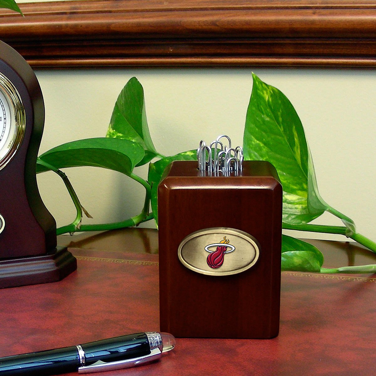 NBA Miami Heat Basketball Team Themed Paper Clip Holder - Office Desk Organizer for Fans & Collectors - Perfect for Home, Office, or School Use