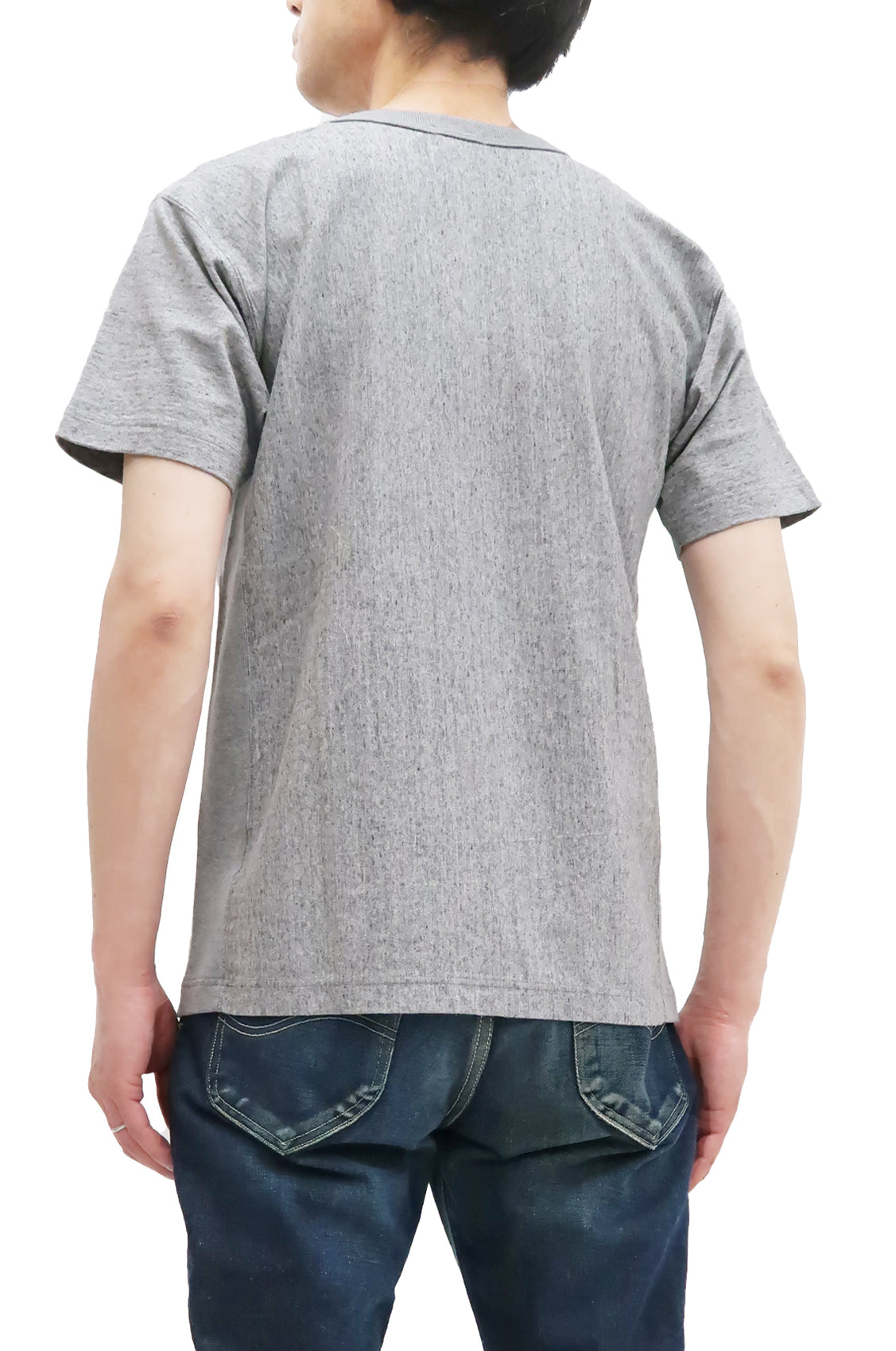 Whitesville Plain Rib Side Panel T-Shirt for Men - Heavyweight Short Sleeve Cotton Tee (WV78930) in Heather Gray - Perfect for Casual Wear, Gym & Everyday Outfits