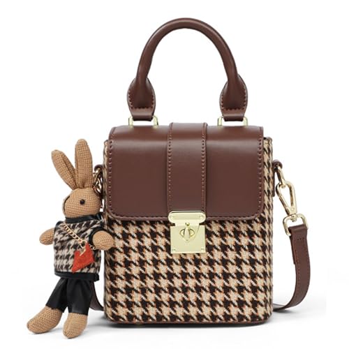 Square Houndstooth Brown
