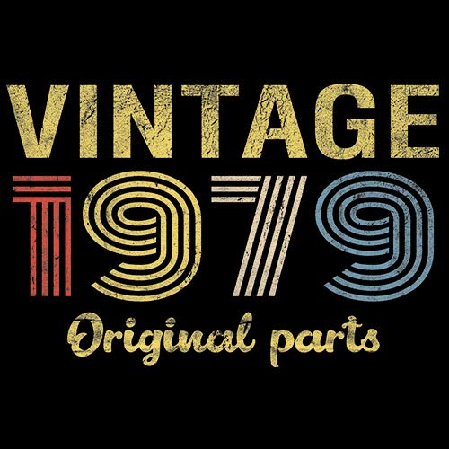 Vintage 1979 Retro 46th Birthday Gift for Men - Original Parts Themed T-Shirt - Perfect for 46th Birthday Parties & Nostalgic Celebrations