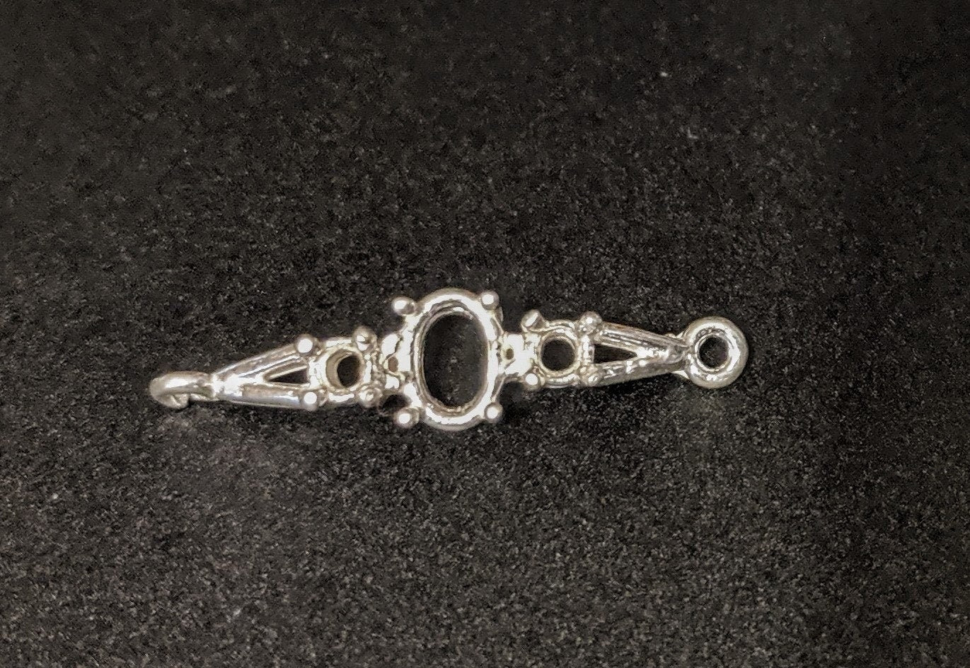 Solid Sterling Silver or 14kt Gold Accented Bracelet Link for 7x5mm & 10x8mm Oval Gemstones - DIY Jewelry Making Kit, Custom Handmade Beaded Bracelet - Perfect for Gift Giving, Wedding Accessories & Boho Fashion