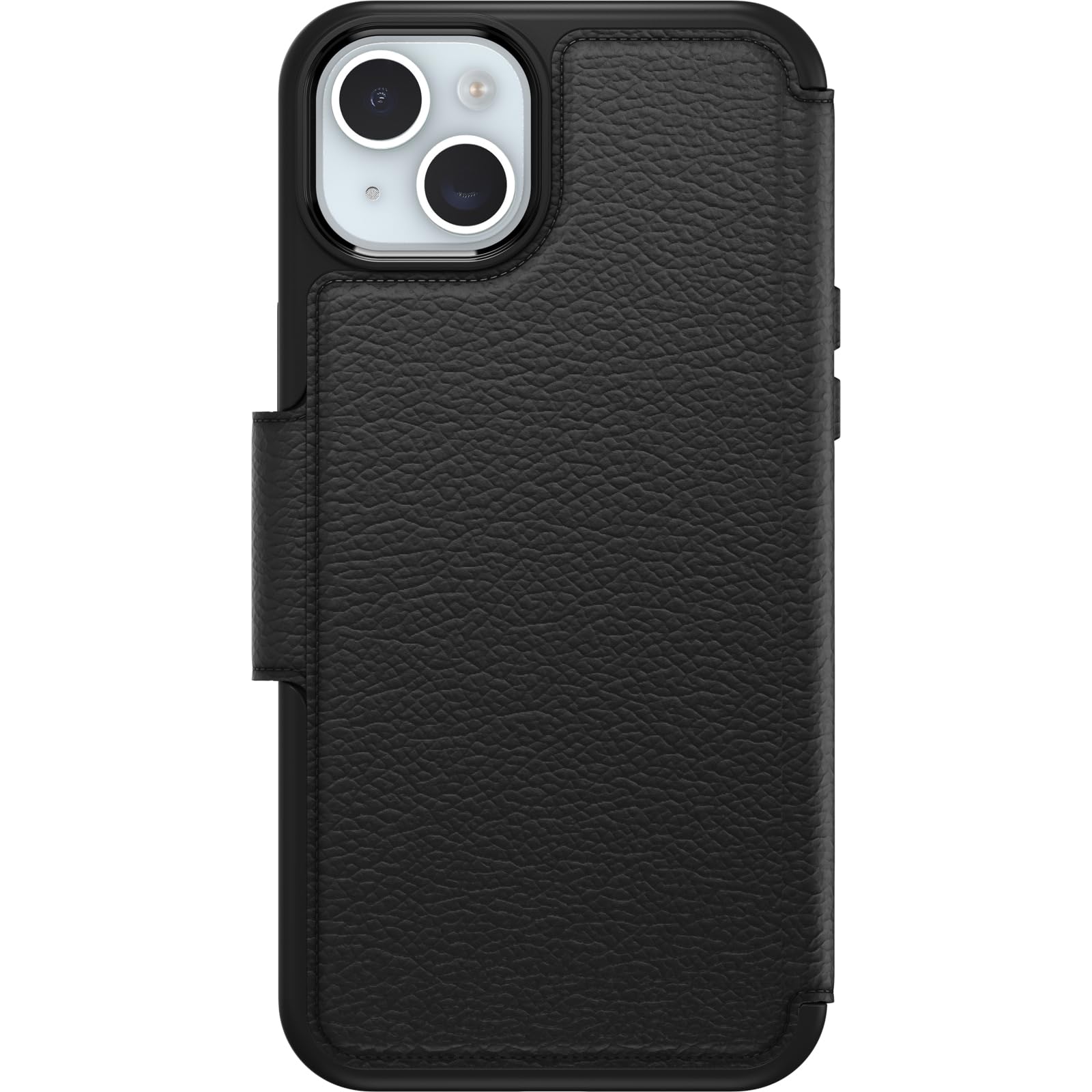 OtterBox Strada Premium Leather Folio Case for iPhone 15 Plus with MagSafe - Military Grade Shockproof & Drop Protection, Built-in Card Holders (Black) - Perfect for Business Professionals & Travelers