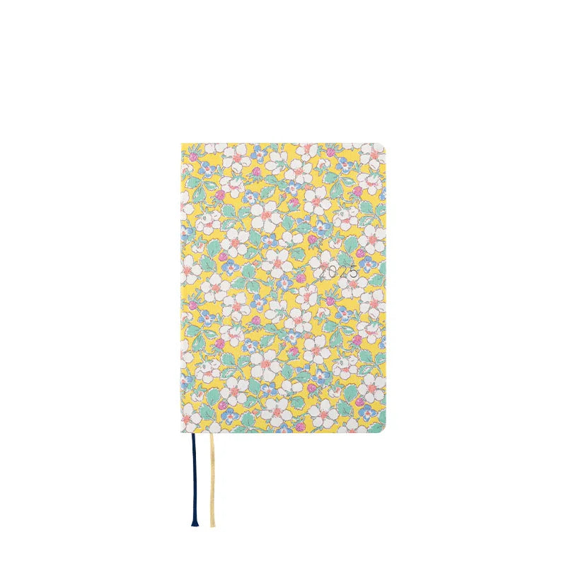 Hobonichi Techo 2025 Planner - Liberty Fabrics Paysanne Blossom HON A6 Size Daily Journal | January Start Monday Layout | English Edition | Perfect for Work, School & Personal Organization