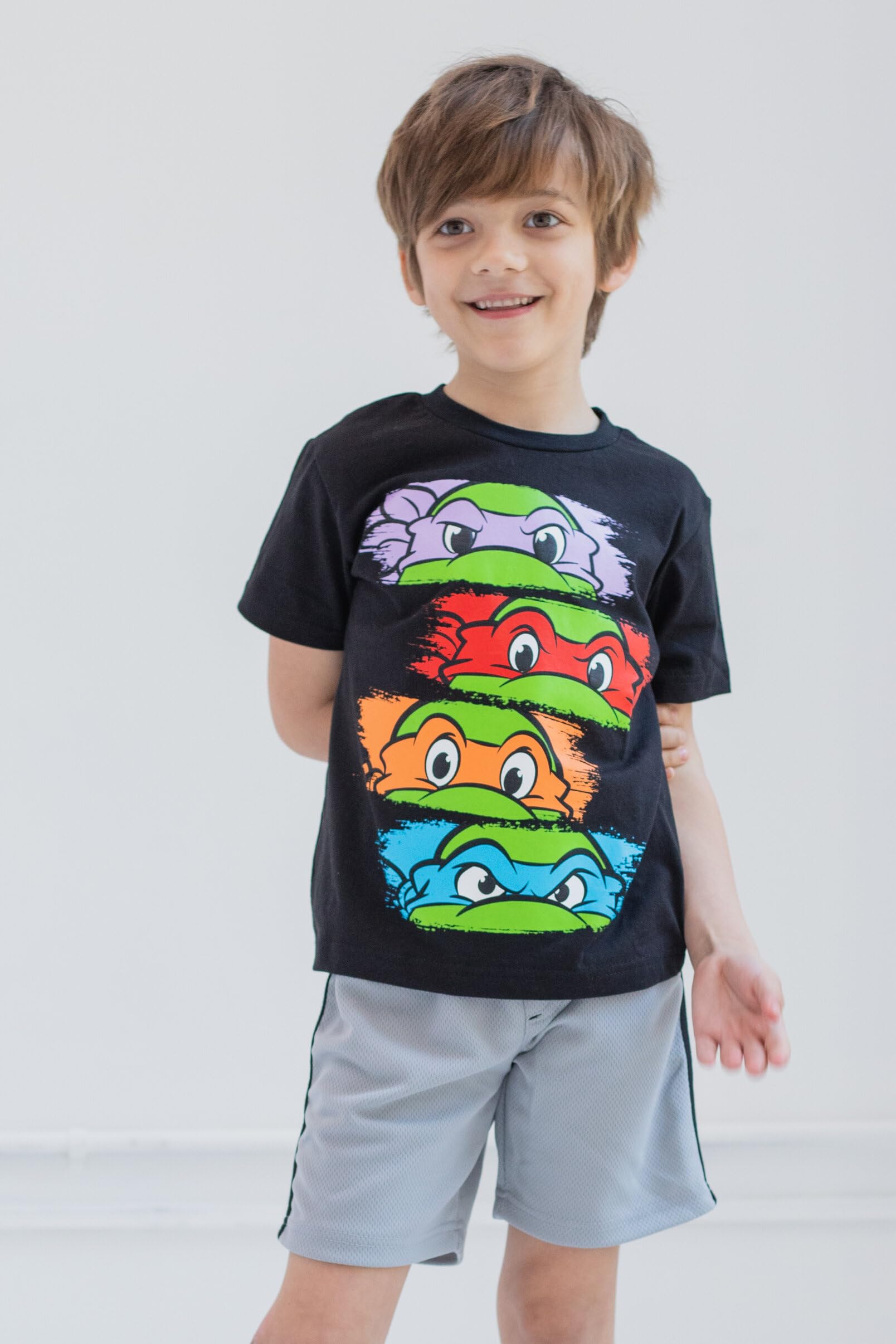 Teenage Mutant Ninja Turtles 3-Pack Hooded Pullover T-Shirts for Toddlers & Kids - Soft Cotton Playwear for School, Playdates & Family Outings