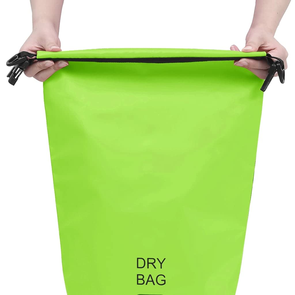 **vidaXL Waterproof Dry Bag with Zipper - Green PVC Backpack for Boating, Kayaking, Swimming & Water Sports - Durable Waterproof Duffel Sack for Outdoor Adventures**