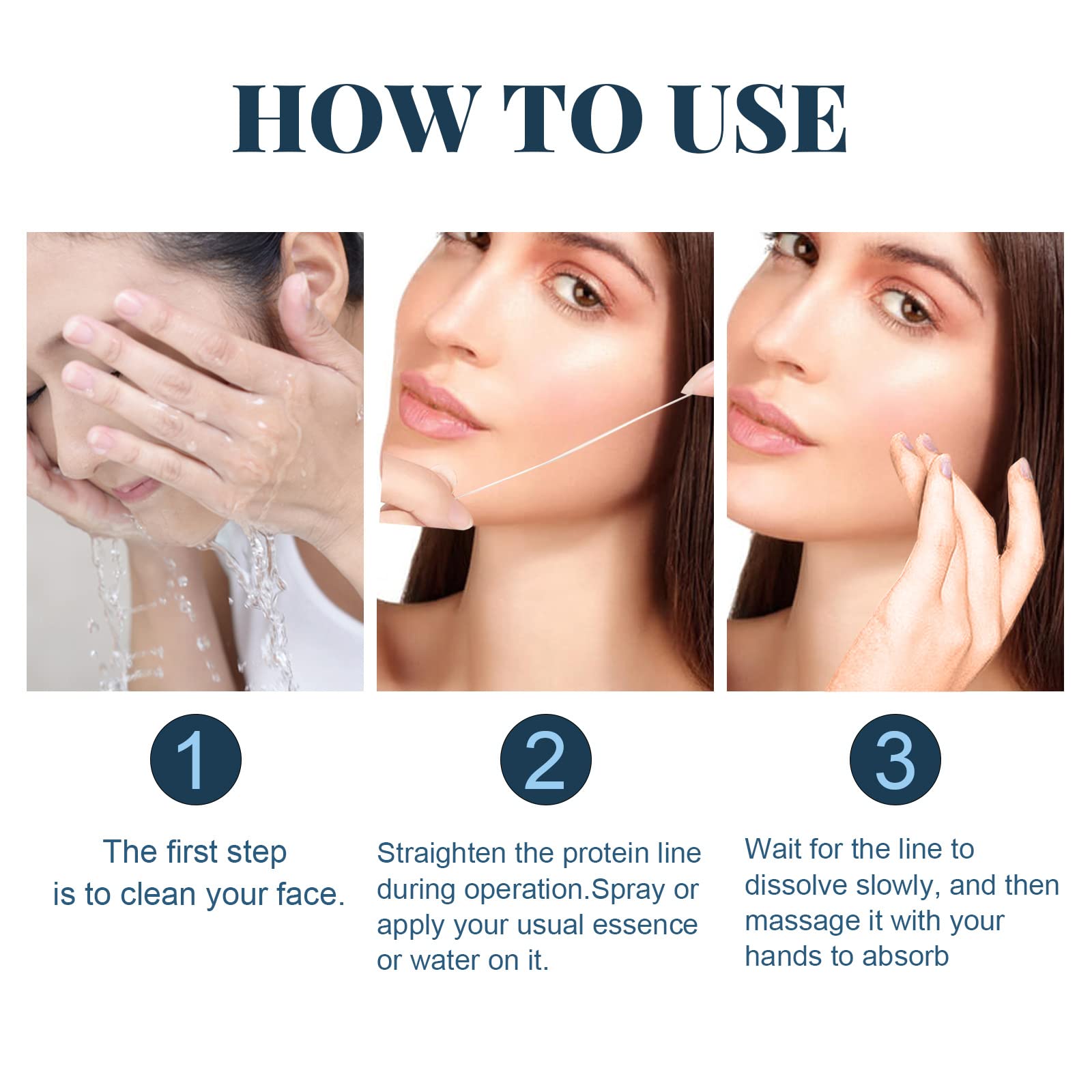 Korean Soluble Protein Threads for Face Lifting - Instalift Collagen Thread Set (3 Boxes, 180 Pcs) | Absorbable Protein Threads for Non-Surgical Facelift, Wrinkle Reduction & Skin Tightening | Perfect for At-Home Anti-Aging Treatments & Professional Skincare Routines