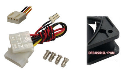 Scythe 120mm PWM PC Cooling Fan - High Airflow Quiet Case Fan for Computer, CPU Cooler & Gaming PC - DFS122512L PWM - Perfect for Gaming Rigs, Workstations & Home Office Computers