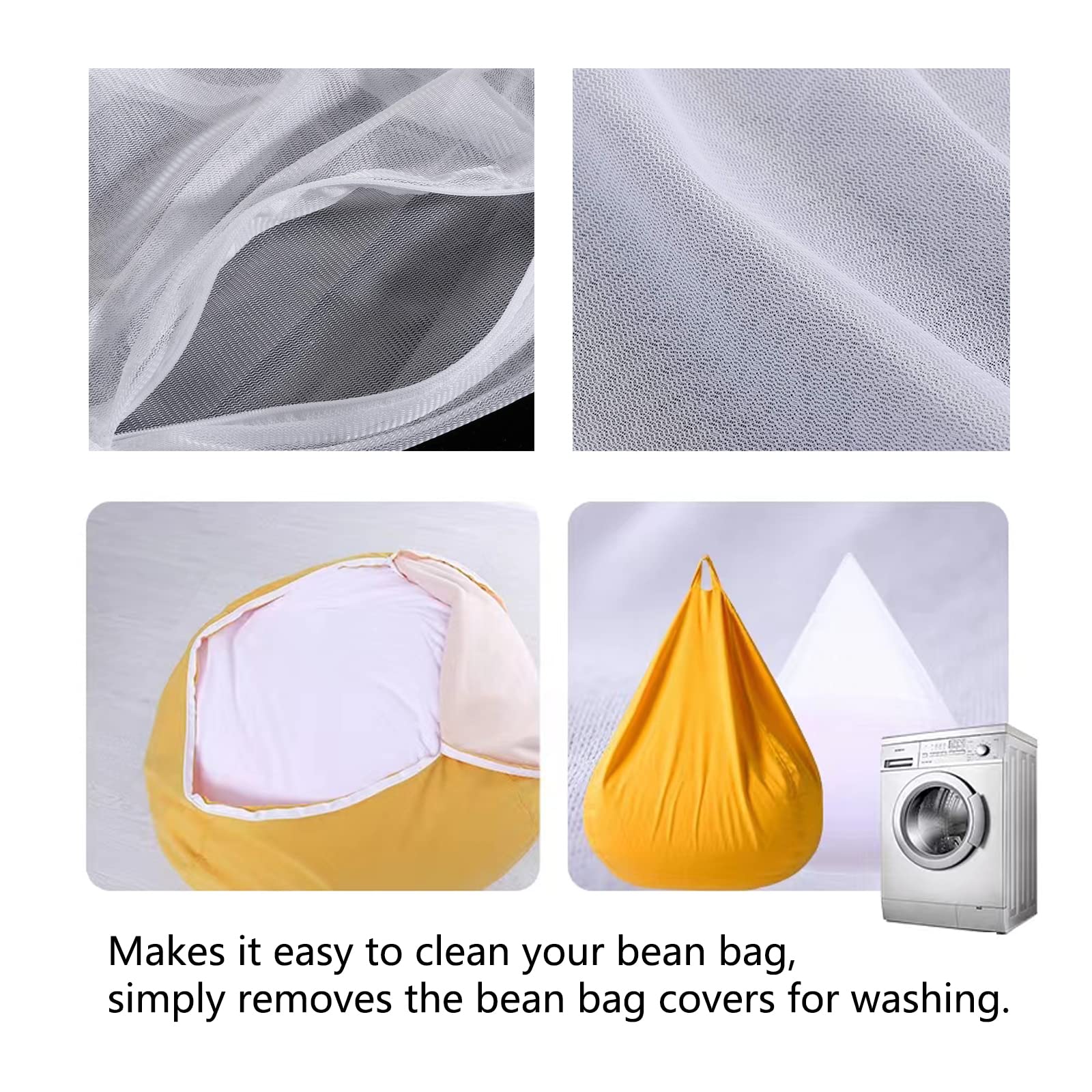 Premium Bean Bag Chair Inner Liner - 95x120cm Replacement Stocking Net for Polystyrene Beads Filling | Perfect for Bean Bag Chair Covers | Ideal for Home, Dorm, Kids Room & Lounge Decor