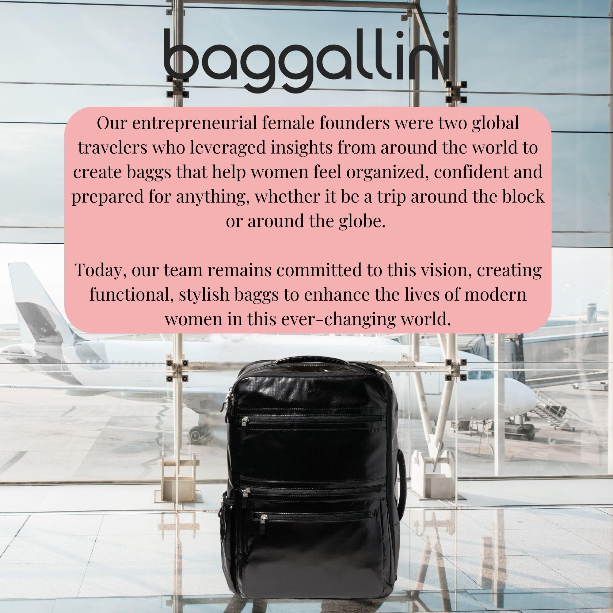 Baggallini Modern Convertible Travel Backpack - Lightweight Laptop Backpack for Women & Men, Water-Resistant Work Bag with USB Charging Port | Perfect for Business Travel, Commuting & Daily Use