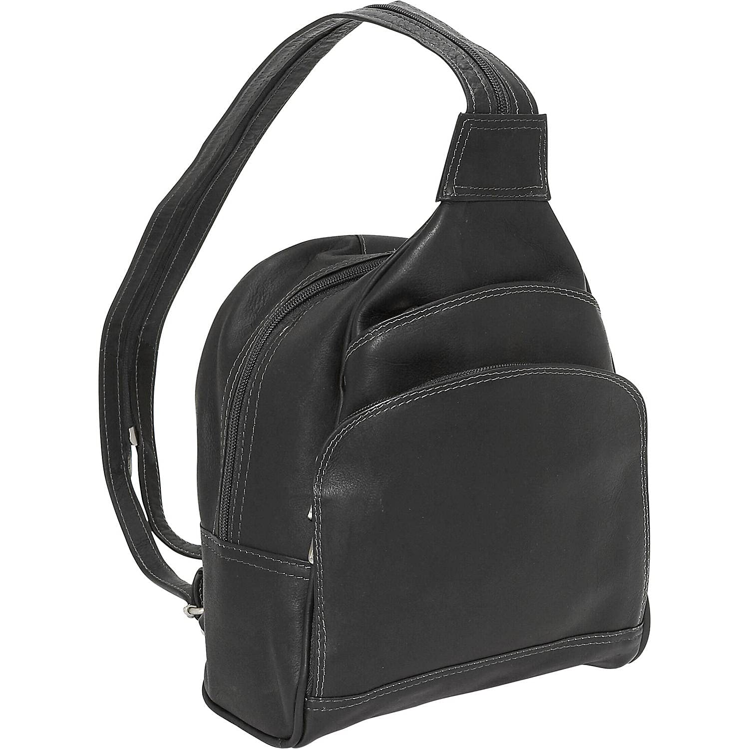Stylish Black Sling Backpack - Adjustable One Size Crossbody Bag for Travel, Hiking & Daily Commute