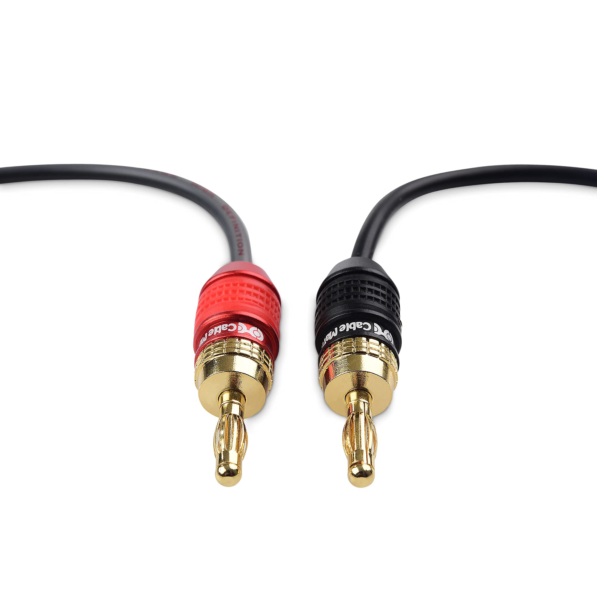 Premium 12 Gauge Oxygen-Free Copper (OFC) Speaker Wire - Heavy Duty 6ft/1.8m Banana Plug Cable for Home Theater, Stereo & Audio Systems - High-Quality Bare Copper Wire for Crystal Clear Sound