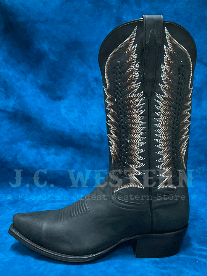 Dan Post DP3176 Men's RIP Snip Toe Western Boots - Charcoal Cowboy Boots for Country Dancing & Rodeo Events
