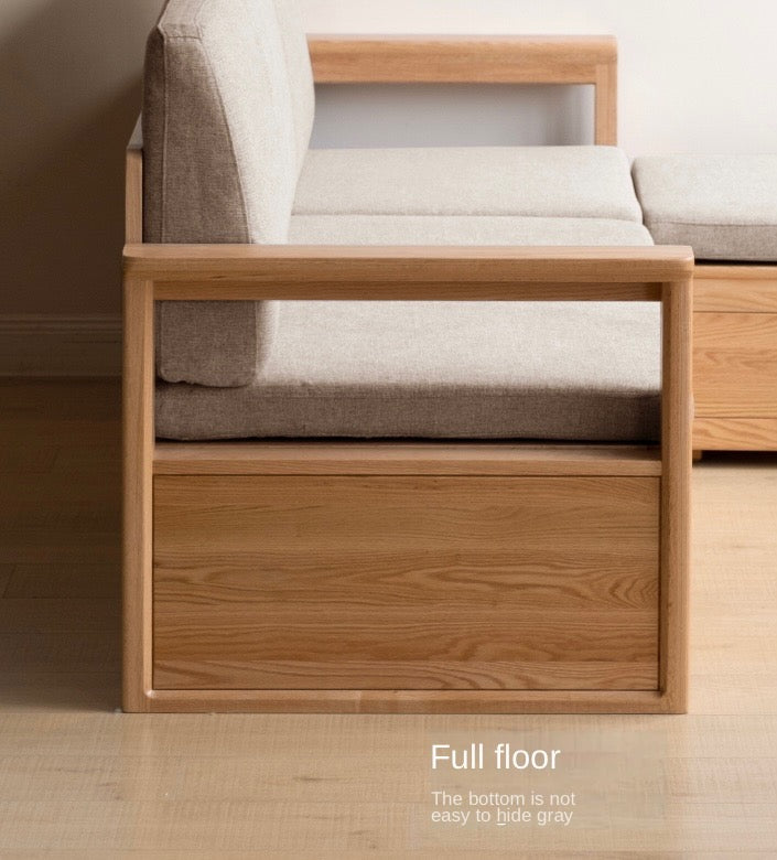 Solid Oak Wood Storage Box for Sofa - Organize Living Room, Bedroom, or Office with Stylish Wooden Storage Solution