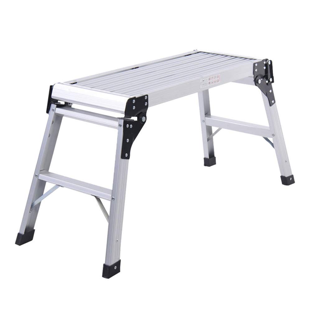 XEWNEG Heavy Duty Aluminum Folding Step Stool - Portable Platform Ladder for Outdoor, Car Wash, Home & Garage Use - Non-Slip Safety Stool for Cleaning, Gardening & DIY Projects