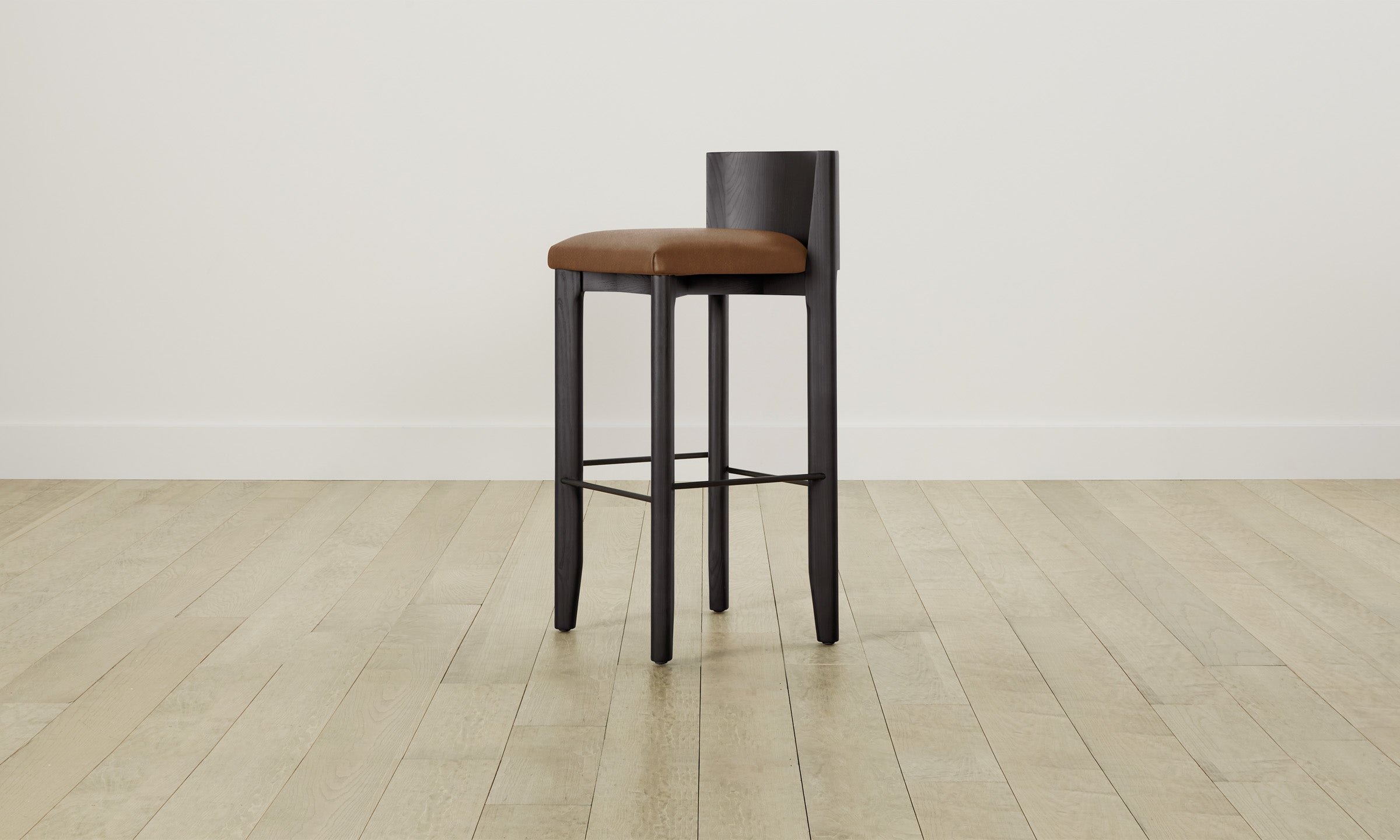 Premium Tuscan Leather Cognac Bar & Counter Stool - The Delancey - Modern Kitchen Island & Home Bar Seating for Dining & Entertaining