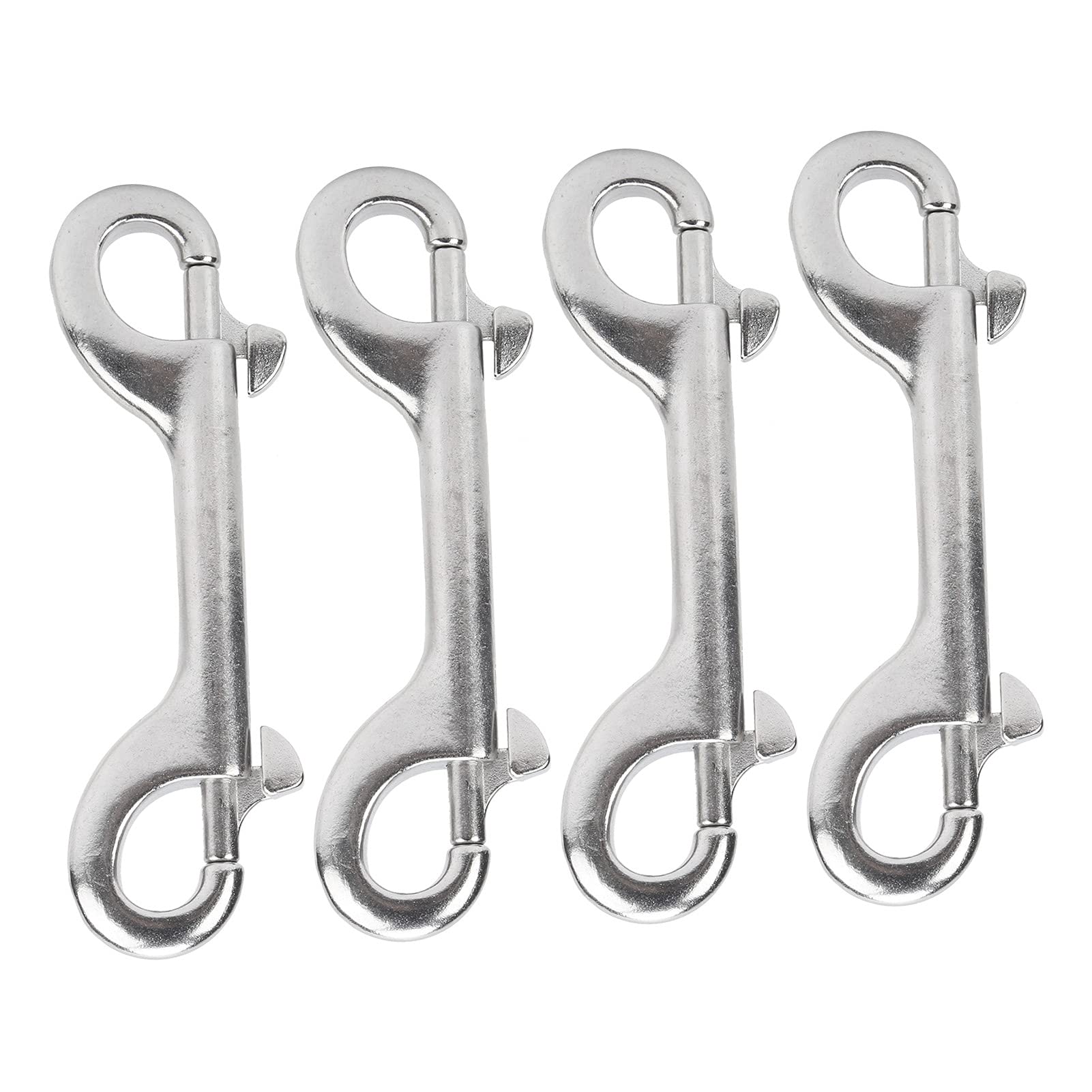 Stainless Steel Double Ended Bolt Snap Hooks - Heavy Duty Diving Clips for Scuba Gear, Pet Feed Buckets, Hammocks & Horse Tack | Marine & Outdoor Use