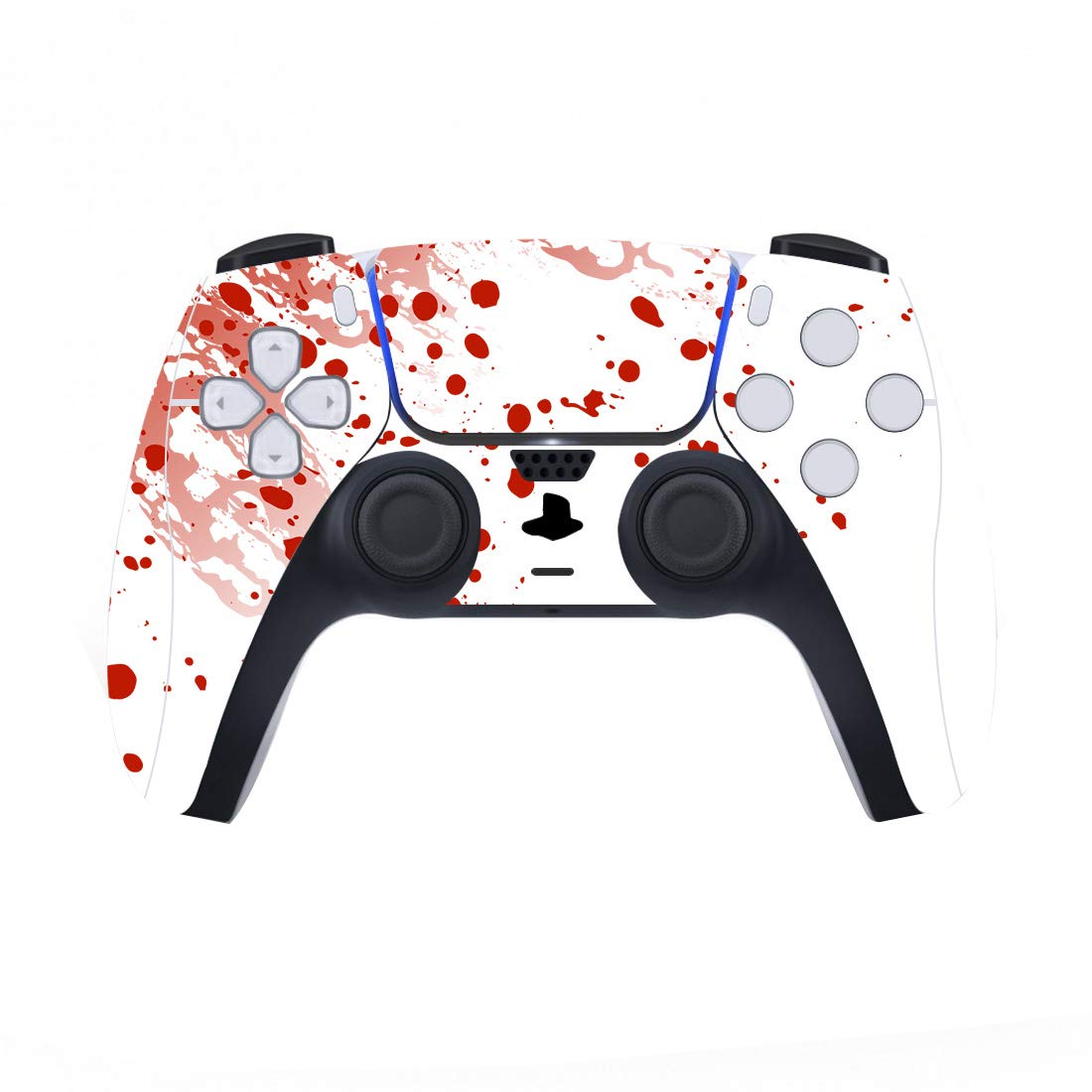 PlayVital Blood Splash Full Set Vinyl Skin Decal for PS5 Console Digital Edition - Protective Sticker Cover for PS5 Controller, Charging Station, Headset & Media Remote - Perfect for Gaming Setup & Customization