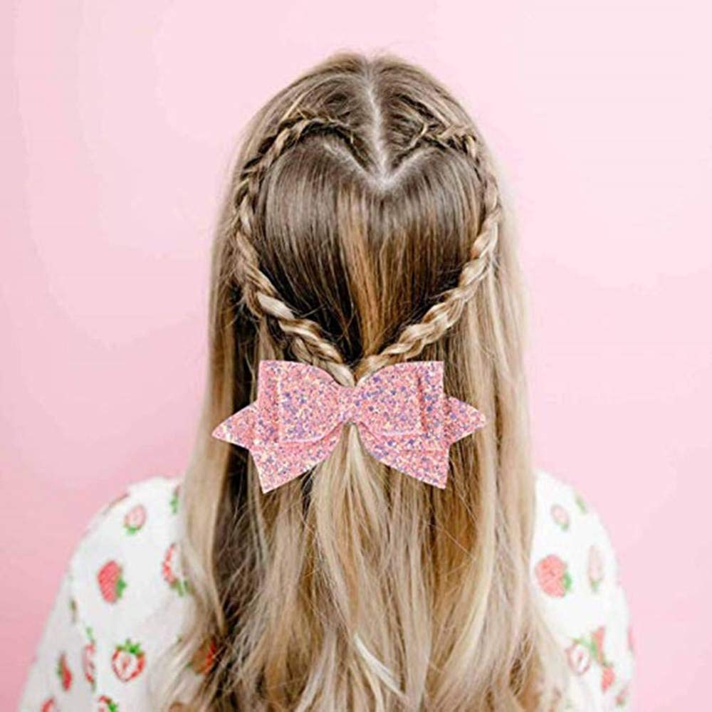 DCUTERQ Glitter Alligator Hair Clips for Baby Girls - Cute Barrettes & Hair Bows for Toddlers & Kids - Perfect for Parties, Photos & Daily Hair Accessories