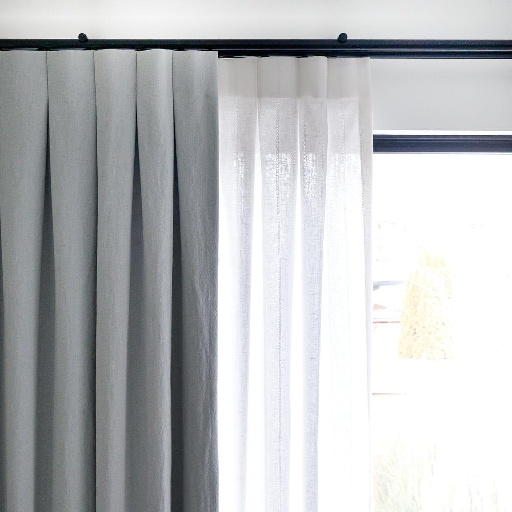 8 Foot Channel Track Drapery Rod - Heavy Duty Curtain Rail System for Windows, Doors & Room Dividers - Perfect for Home, Office & Commercial Spaces