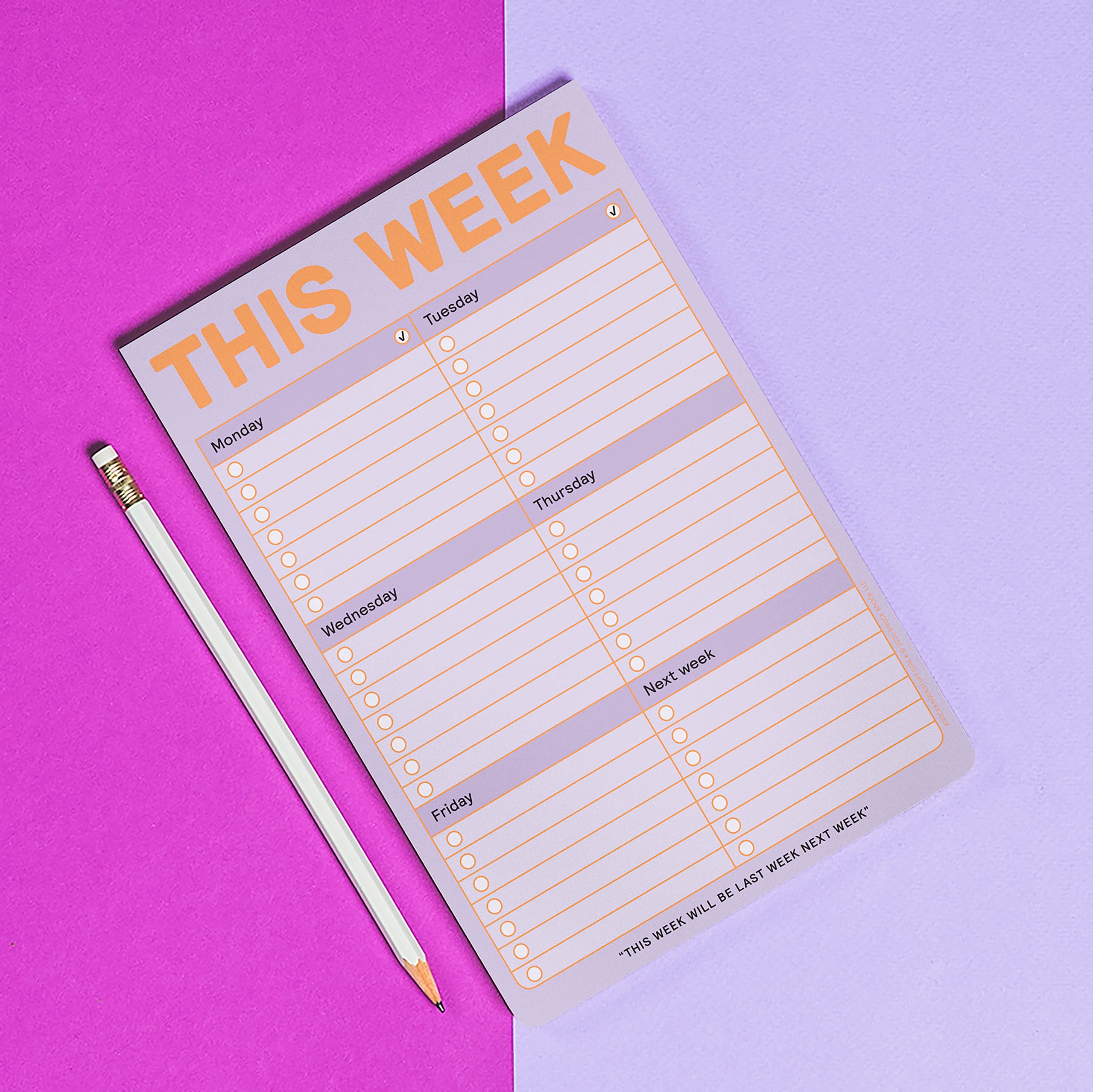 1-Count Knock Knock This Week Pads - 6 x 9-inch Pastel To-Do List Notepads for Office, School & Home Organization - Weekly Planner & Productivity Notepad for Work, Study & Daily Tasks