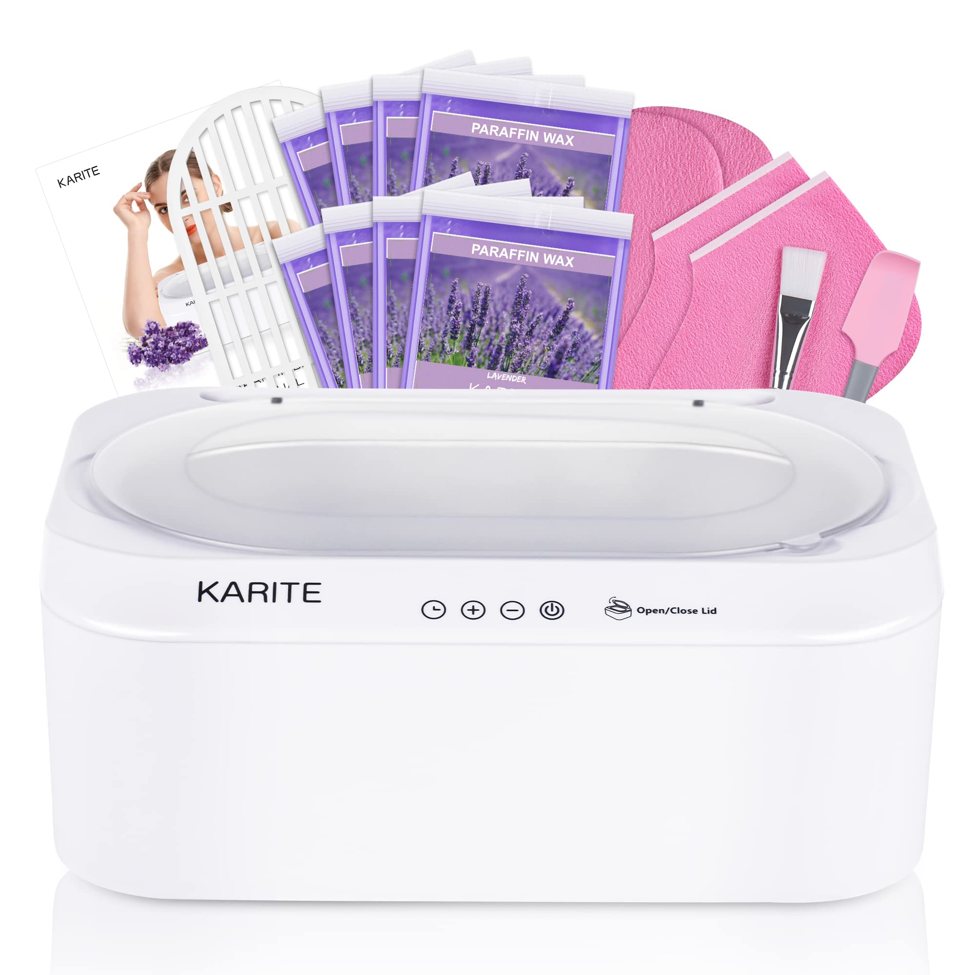 Professional Paraffin Wax Machine for Hands & Feet - Auto Open Lid, 20Min Fast Melt, Precise Temp Control, 4500ml Paraffin Warmer with 18 Refills - Perfect for Spa, Nail Salon & Home Therapy