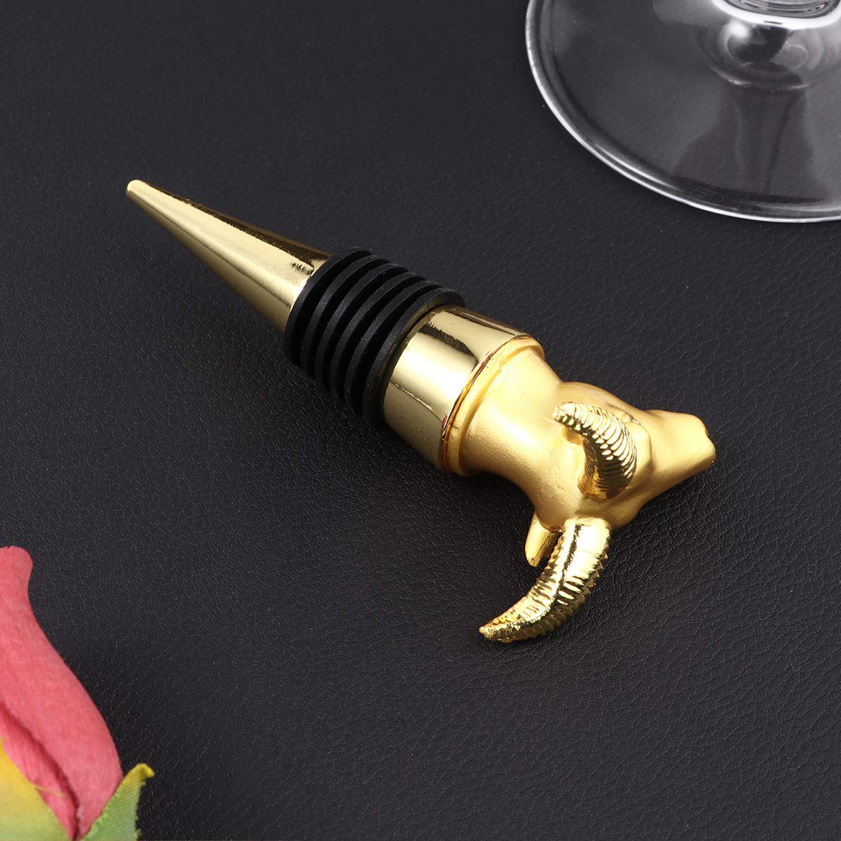 DOITOOL 1pc Alloy Wine Bottle Stopper - Reusable Cork Plug for Red, White & Sparkling Wine - Perfect for Home Bars, Restaurants & Gifts