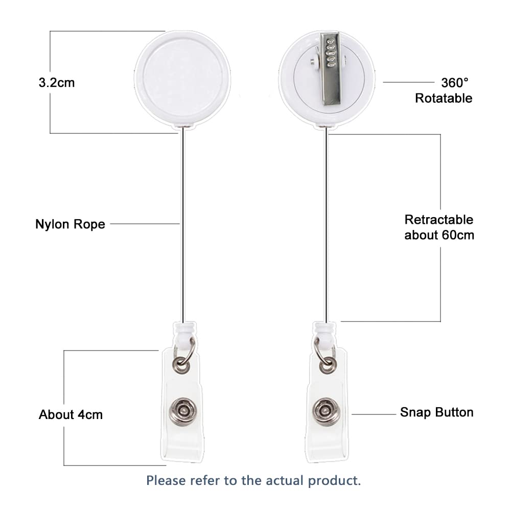 Retractable Badge Holder & ID Card Reel - Adjustable Neck Strap for Nurses, Doctors, Students (Perfect for Hospitals, Schools, and Workplace Security)