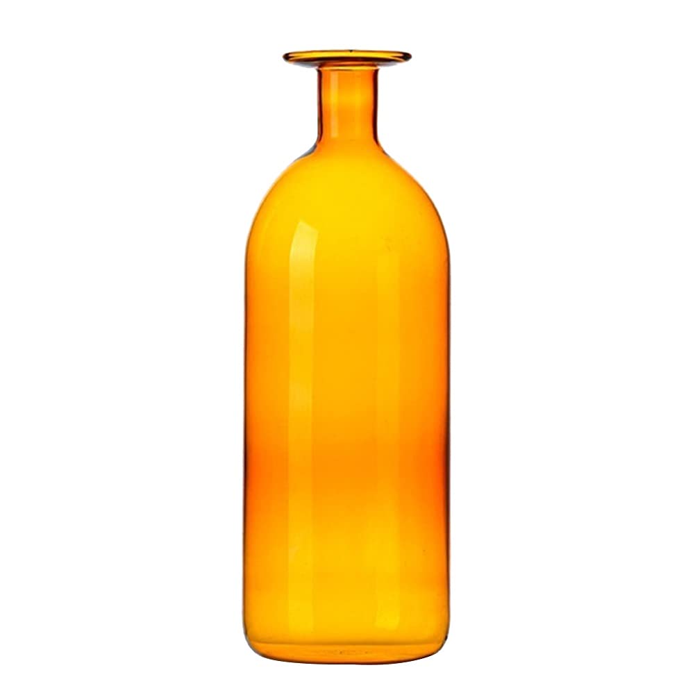 Anntool Colorful Glass Bud Vases - Modern Hand Blown Borosilicate Flower Vases for Home Decor, Weddings & Events | Small Decorative Floral Centerpiece | Tall Orange Vase for Dining Table, Office Desk & Party Decorations