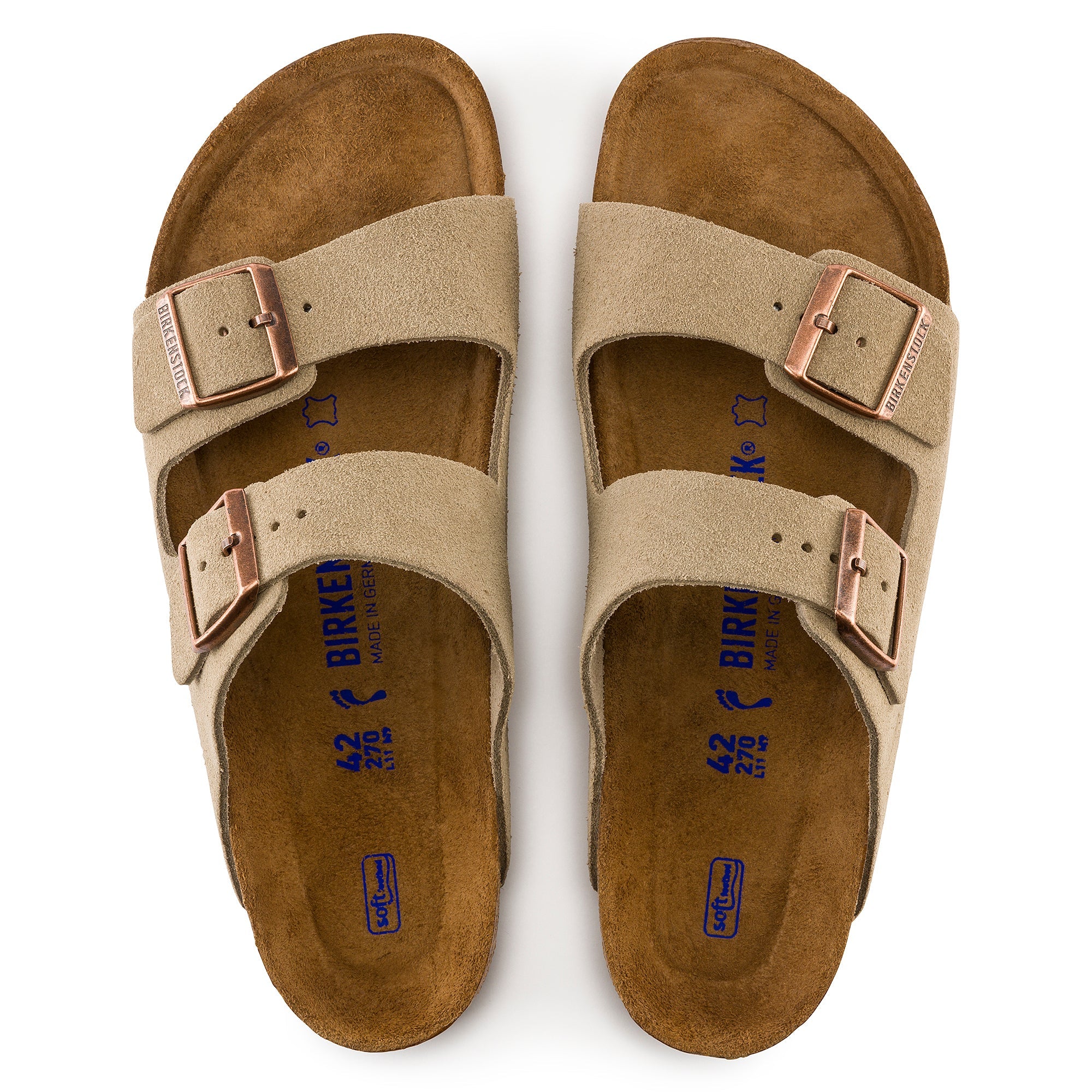 BIRKENSTOCK ARIZONA Soft Footbed Sandals - Unisex Taupe Suede Comfort Shoes for Men & Women | Perfect for Casual Wear, Home, and Outdoor Activities