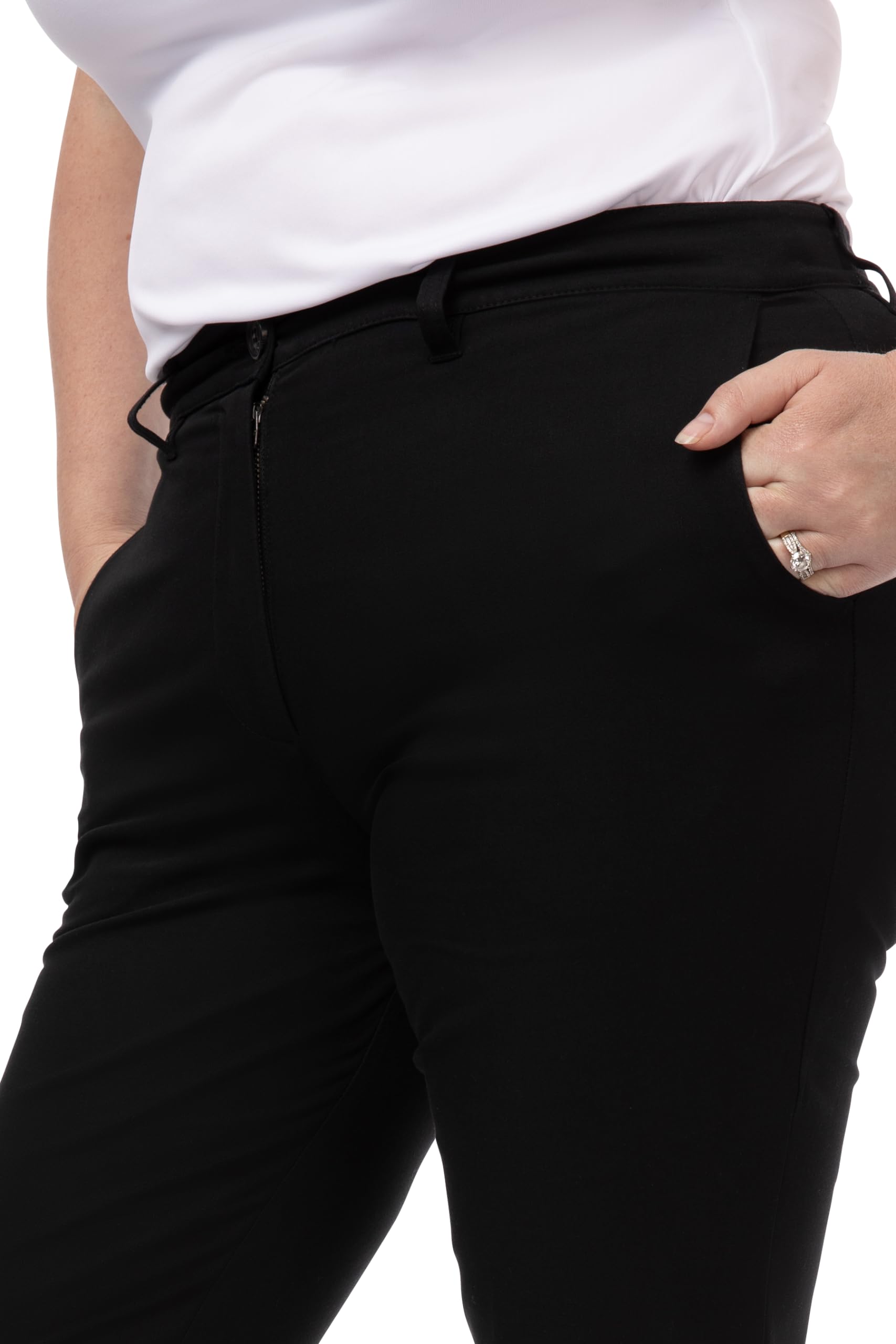Chef Works Women's Stretch Fit Chino Pants - Comfortable Work Pants for Chefs, Waitresses & Food Service Professionals - Perfect for Restaurant, Kitchen & Hospitality Jobs