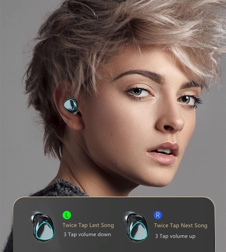 Wireless Earbuds Bluetooth 5.3 Headphones - 136Hrs Playtime, Digital Display Charging Case, IPX7 Waterproof Sports Earphones with Mic for iPhone Android TV - Perfect for Gym, Running & Travel