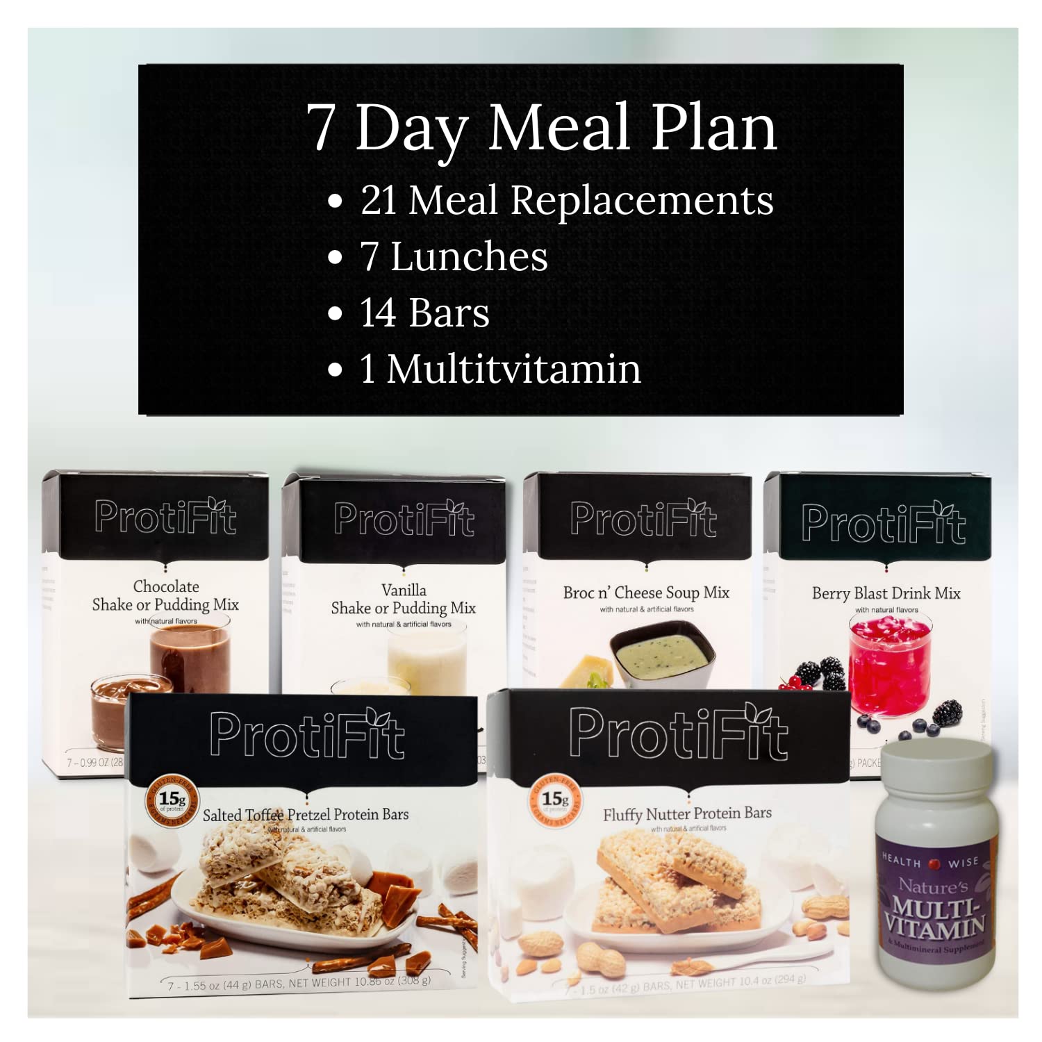 High Protein Meal Plan Starter Kit - 15g Protein Supplements & Healthy Snacks with 30-Day Multivitamins | Ideal Protein Compatible 7-Day Kit for Weight Loss & Muscle Building | Perfect for Busy Professionals & Fitness Enthusiasts
