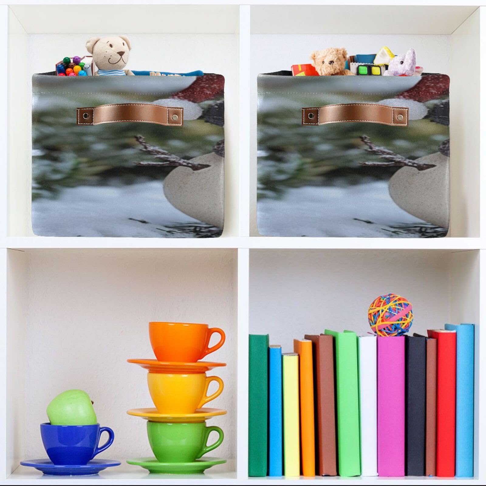 Large Fabric Storage Bins with Handles - Collapsible Organizer for Clothes, Toys & Home Decor