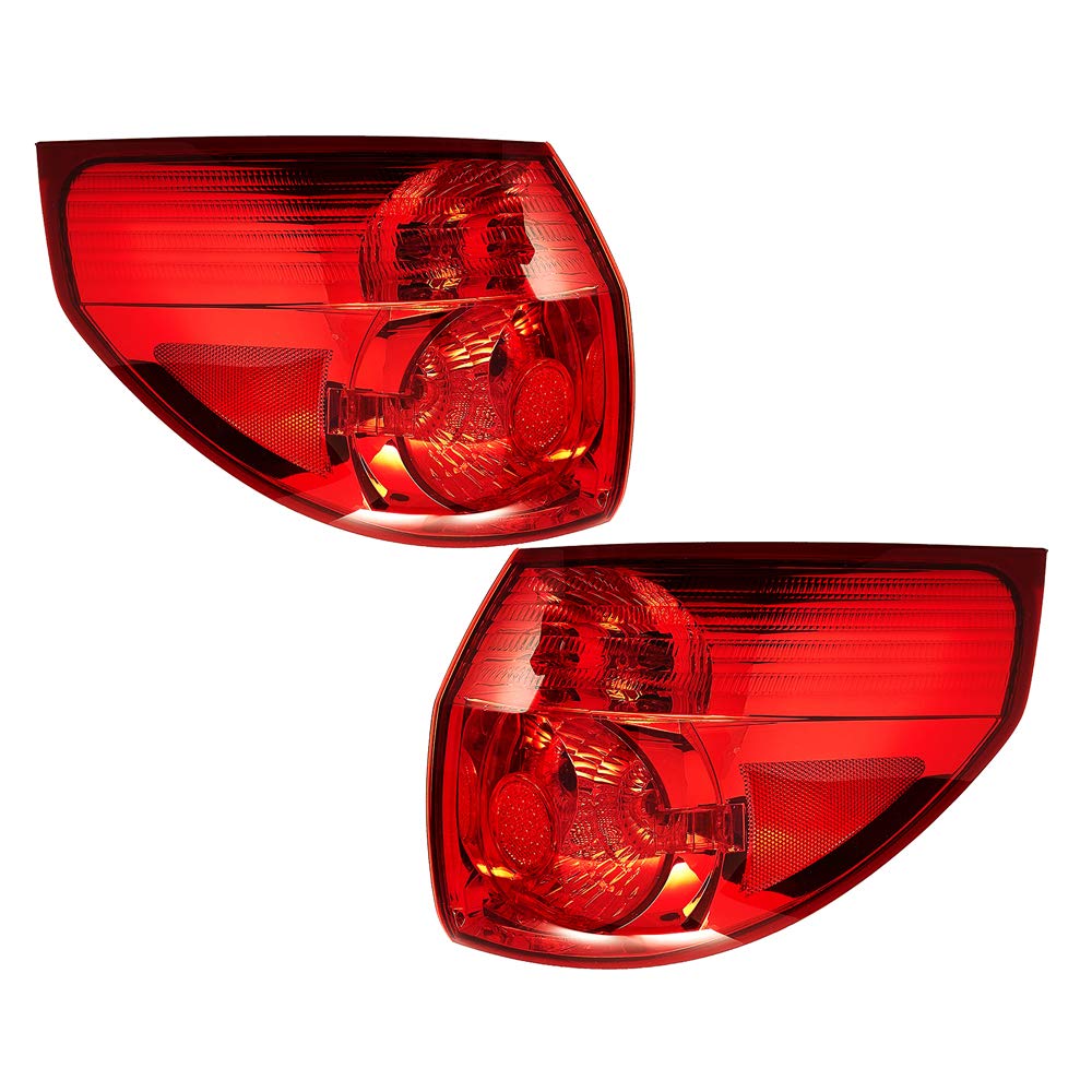 OE Style Replacement Rear Brake Tail Lights Assemblies for 2006-2010 Toyota Sienna - Left Driver & Right Passenger Side Pair - Durable LED Lights for Enhanced Night Driving Safety