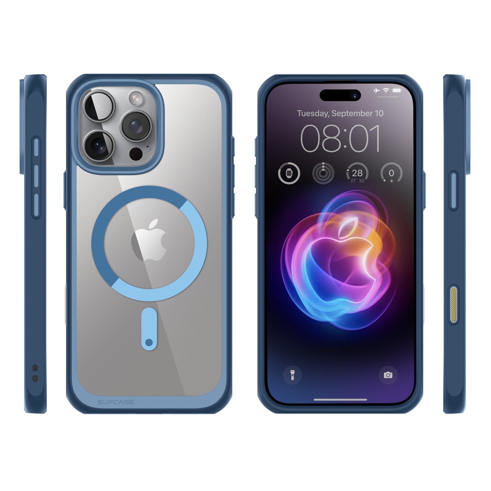 iPhone 16 Pro Max Case - 6.9 Inch Unicorn Beetle MAG Slim Clear Protective Cover with MagSafe & Camera Control Button | Shockproof & Scratch Resistant | Perfect for Work, Travel & Outdoor Activities (Blue)