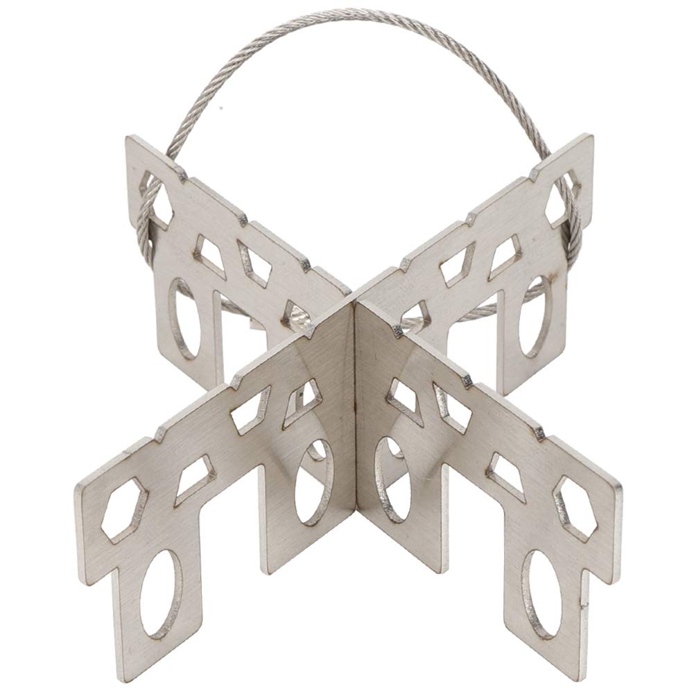 Portable Outdoor Picnic Alcohol Stove Cross Stand - Stainless Steel Liquid & Solid Fuel Rack Bracket Holder for Camping, Hiking & Backpacking - Compact Support for Alcohol Stoves & Burners