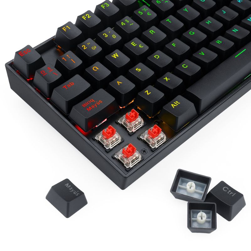 Redragon Kumara K552 RGB Mechanical Gaming Keyboard with Red Switches - Black | Perfect for PC, Mac, and Gaming Laptops | Ideal for Esports, Streaming & Office Work