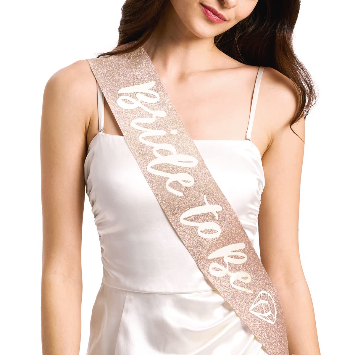 Fetti Rose Gold Glitter Bachelorette Party Sash - Bride To Be | Bachelorette Party Decorations, Bridal Shower Gift for Bride | Perfect for Bachelorette Parties, Wedding Showers & Bridal Celebrations
