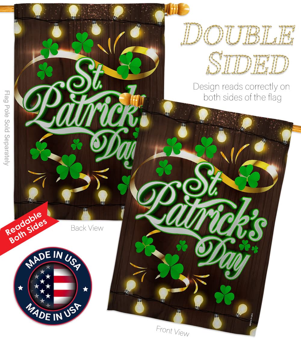 St Patrick's Day Decor Flags Set - House & Garden for Spring