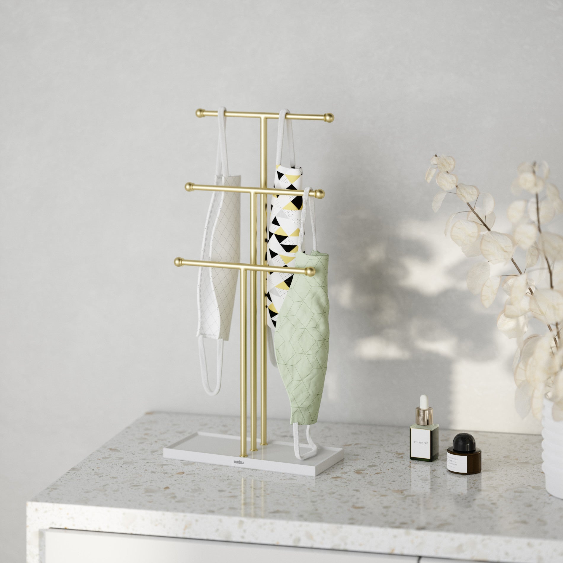 Trigem Jewelry Stand - Elegant Necklace & Earring Holder for Display & Organization | Perfect for Bedroom, Bathroom & Travel
