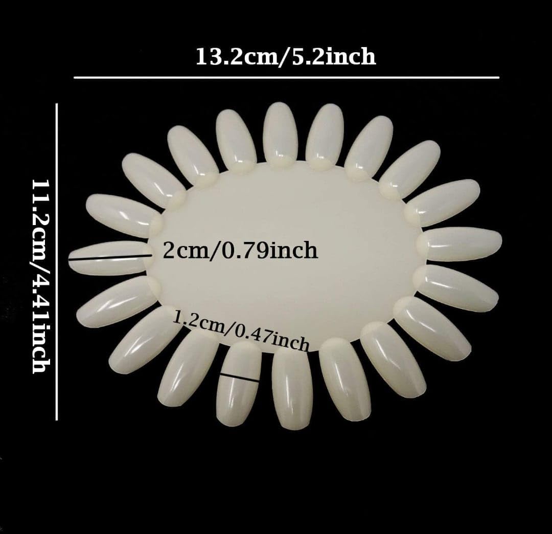 10 Pcs Bolt Bee Nail Art Display Boards - 20 Natural Nail Tips for Nail Polish Swatches, Design Practice & Salon Organization | Perfect for Nail Technicians, DIY Enthusiasts & Professional Salons