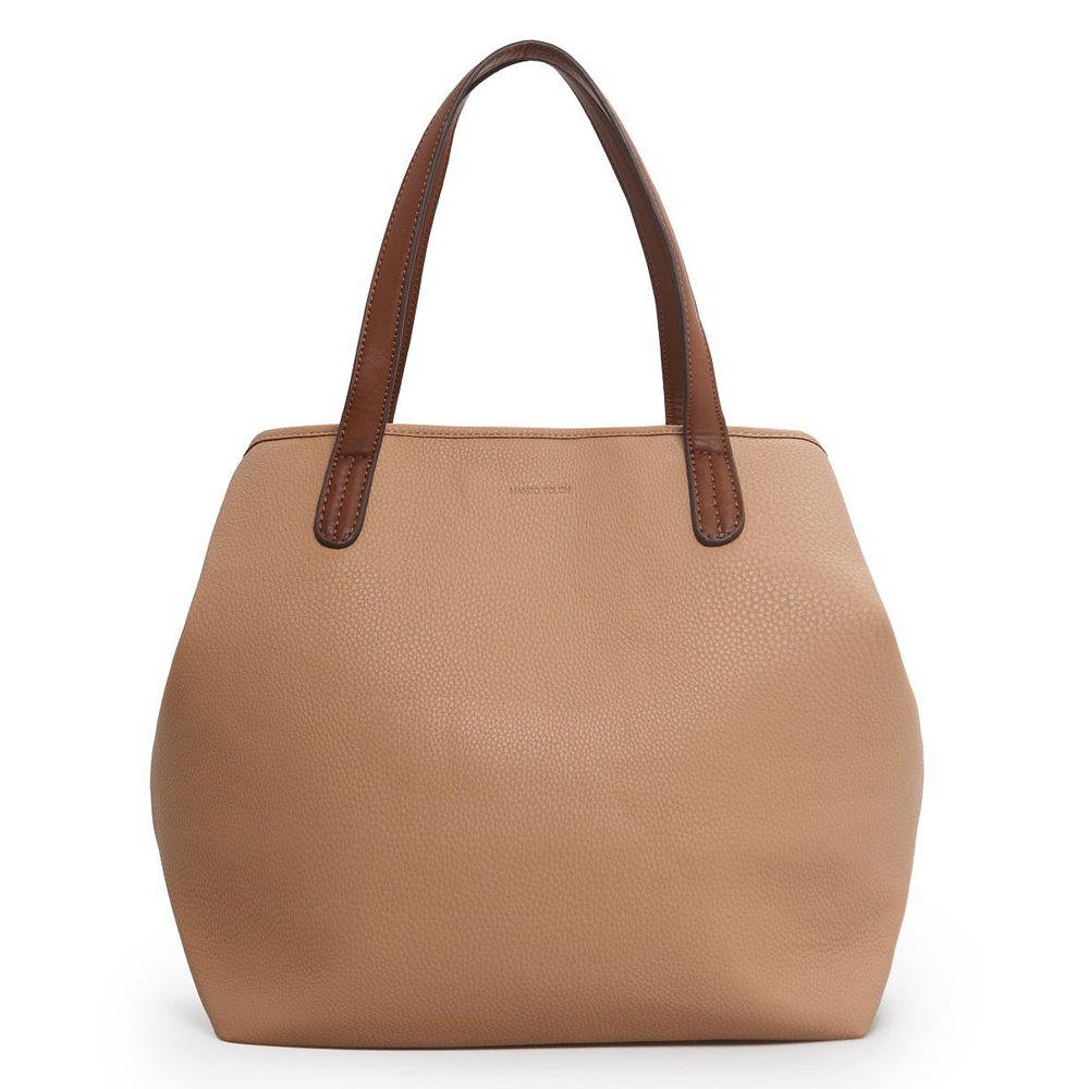Stylish Women's PU Leather Tote Bag with Snap Closure - Khaki Shoulder Handbag for Work, Travel & Daily Use