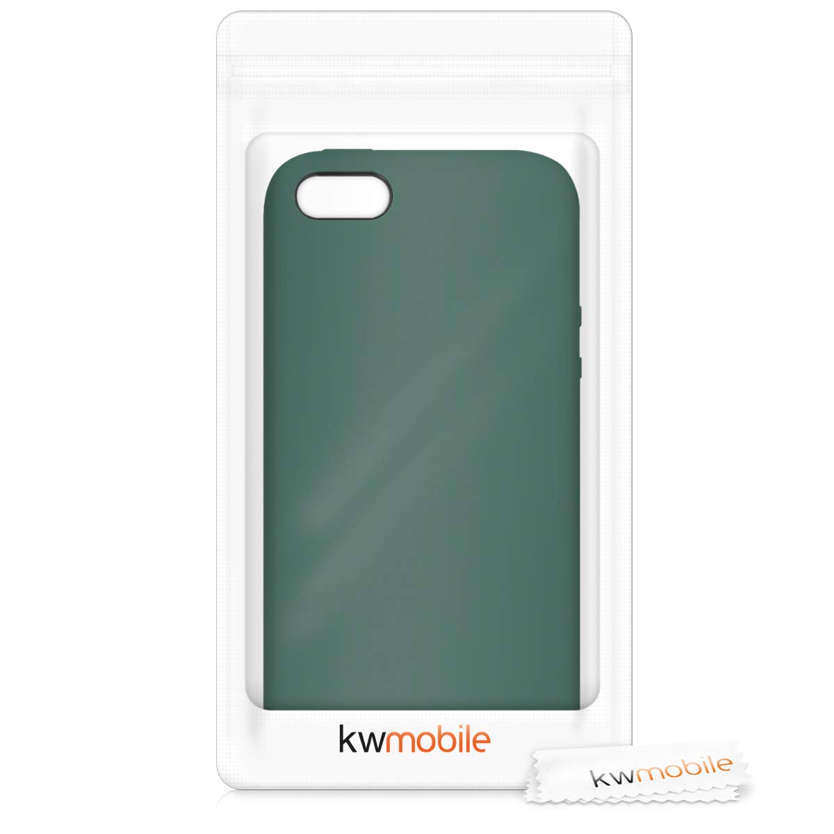 kwmobile TPU Silicone Case for Apple iPhone SE (1st Gen 2016) / iPhone 5 / iPhone 5S - Soft Finish Protective Phone Cover in Forest Green - Perfect for Daily Use, Outdoor Activities and Work