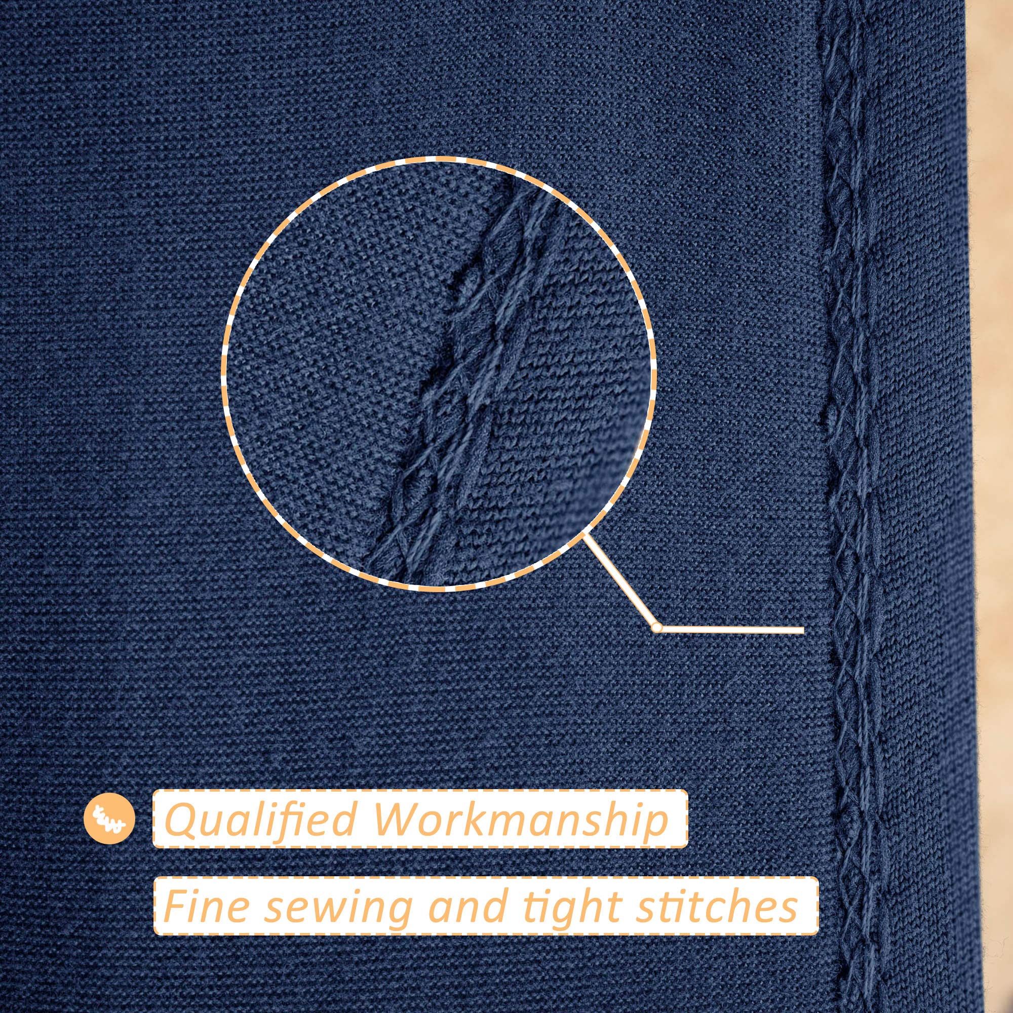 Mrs Awesome Stretch Jersey Box Spring Cover Wrap Around - Soft Wrinkle-Resistant Bed Skirt Alternative for Queen/Queen XL Beds - Navy Blue | Perfect for Bedroom Makeovers & Guest Room Decor