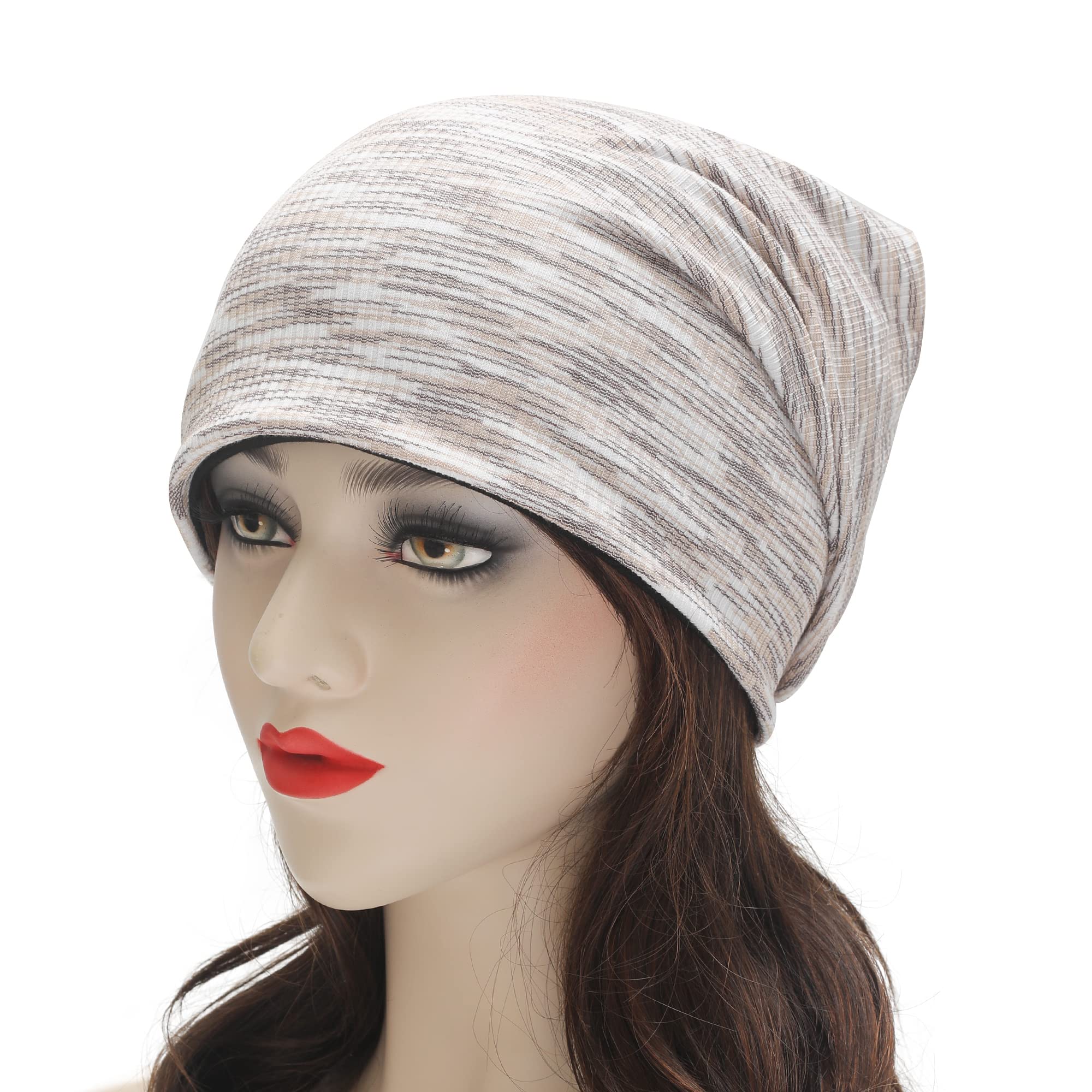 ZLYC Women's Fashion Knit Slouchy Beanie Hat - Thin Stretch Skull Cap for Winter - Cozy & Stylish for Outdoor Activities, Travel & Casual Wear