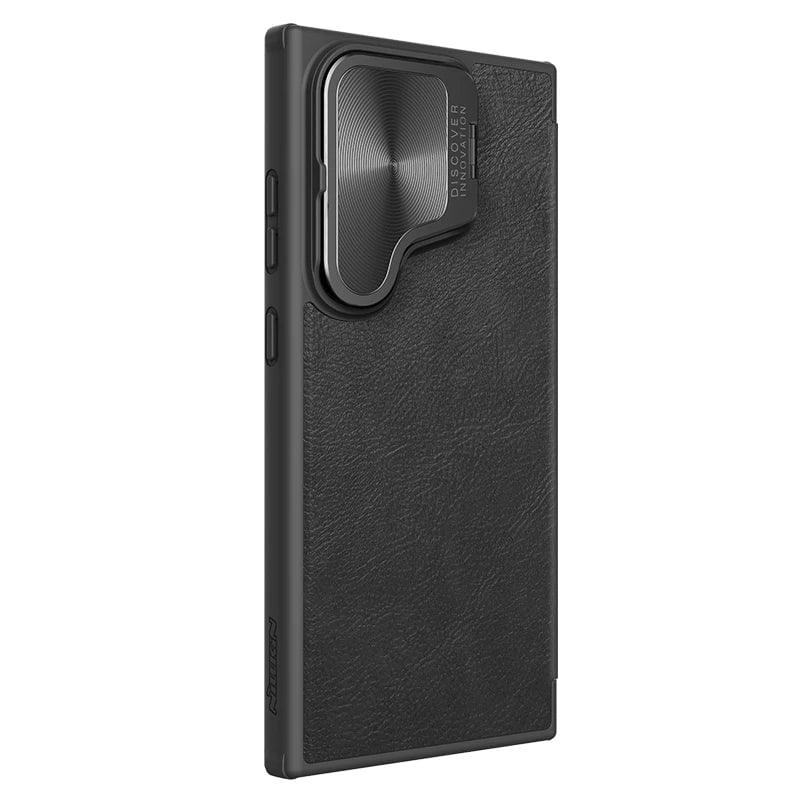 NILLKIN Galaxy S24 Plus Vegan Leather Flip Case with Card Slot - Slim Protective Phone Cover for Samsung S24 Plus | Perfect for Work, Travel & Everyday Use